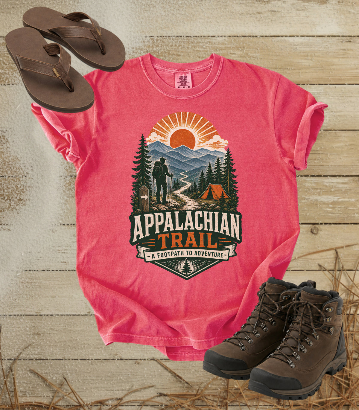 Appalachian Trail Hiking T-Shirt — "A Footpath to Adventure" Vintage Camp Design