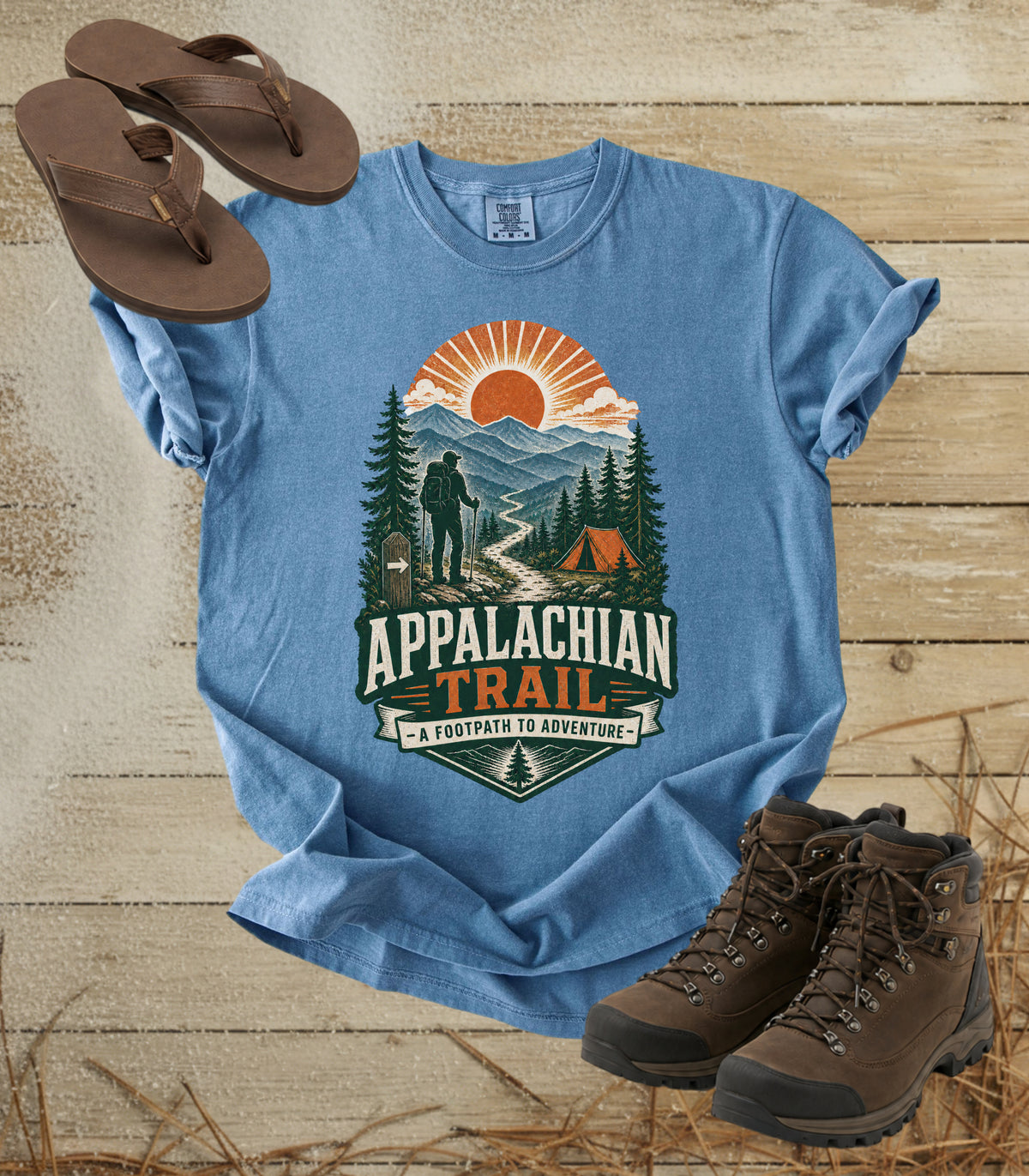 Appalachian Trail Hiking T-Shirt — "A Footpath to Adventure" Vintage Camp Design