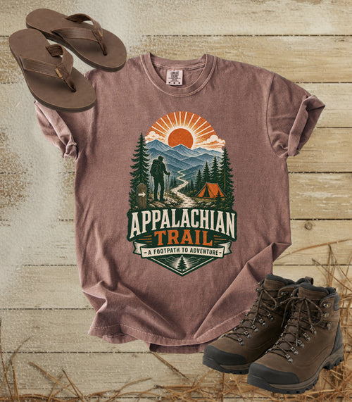 Appalachian Trail Hiking T-Shirt — "A Footpath to Adventure" Vintage Camp Design