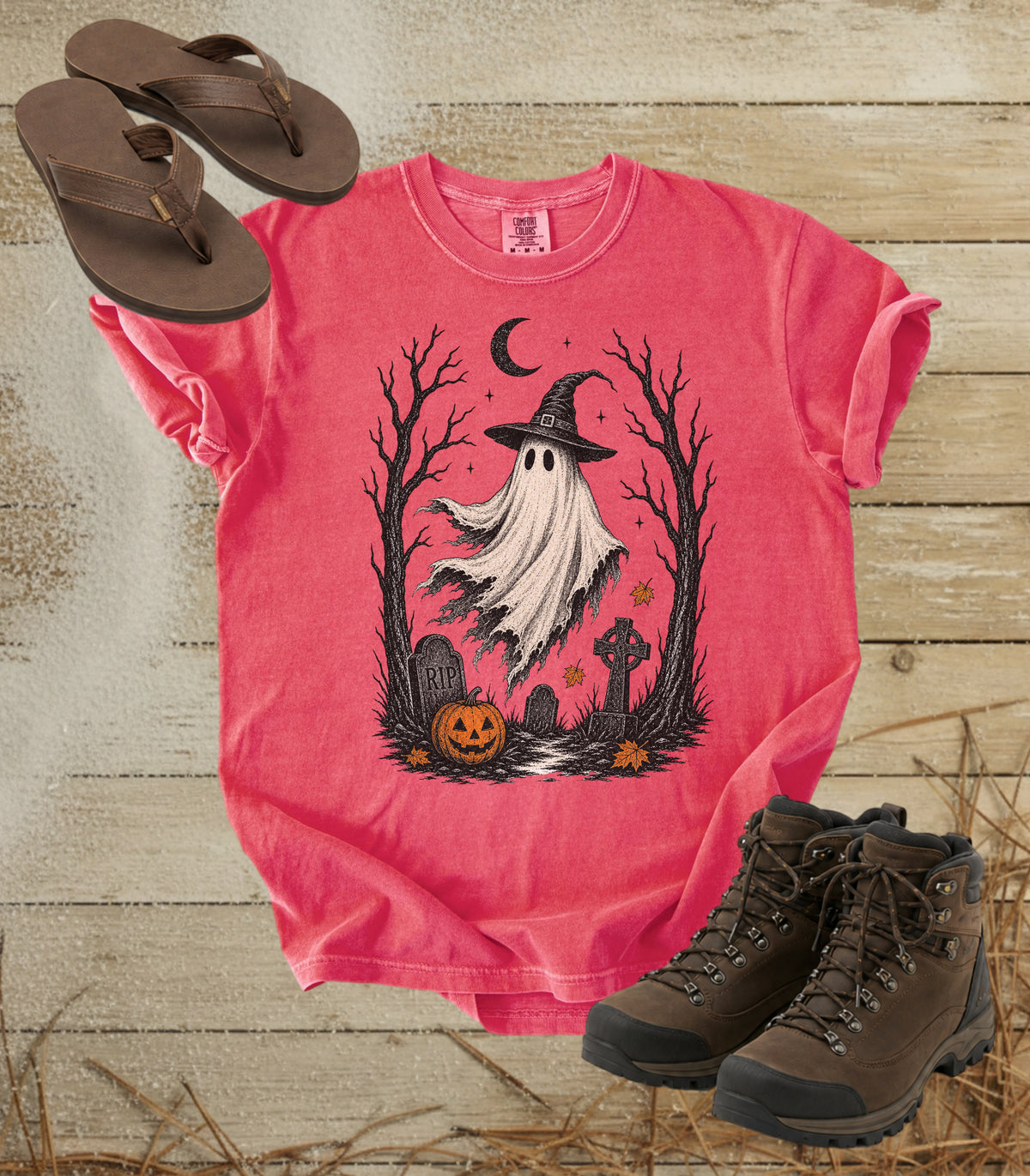 Halloween Cemetery Ghost Tee