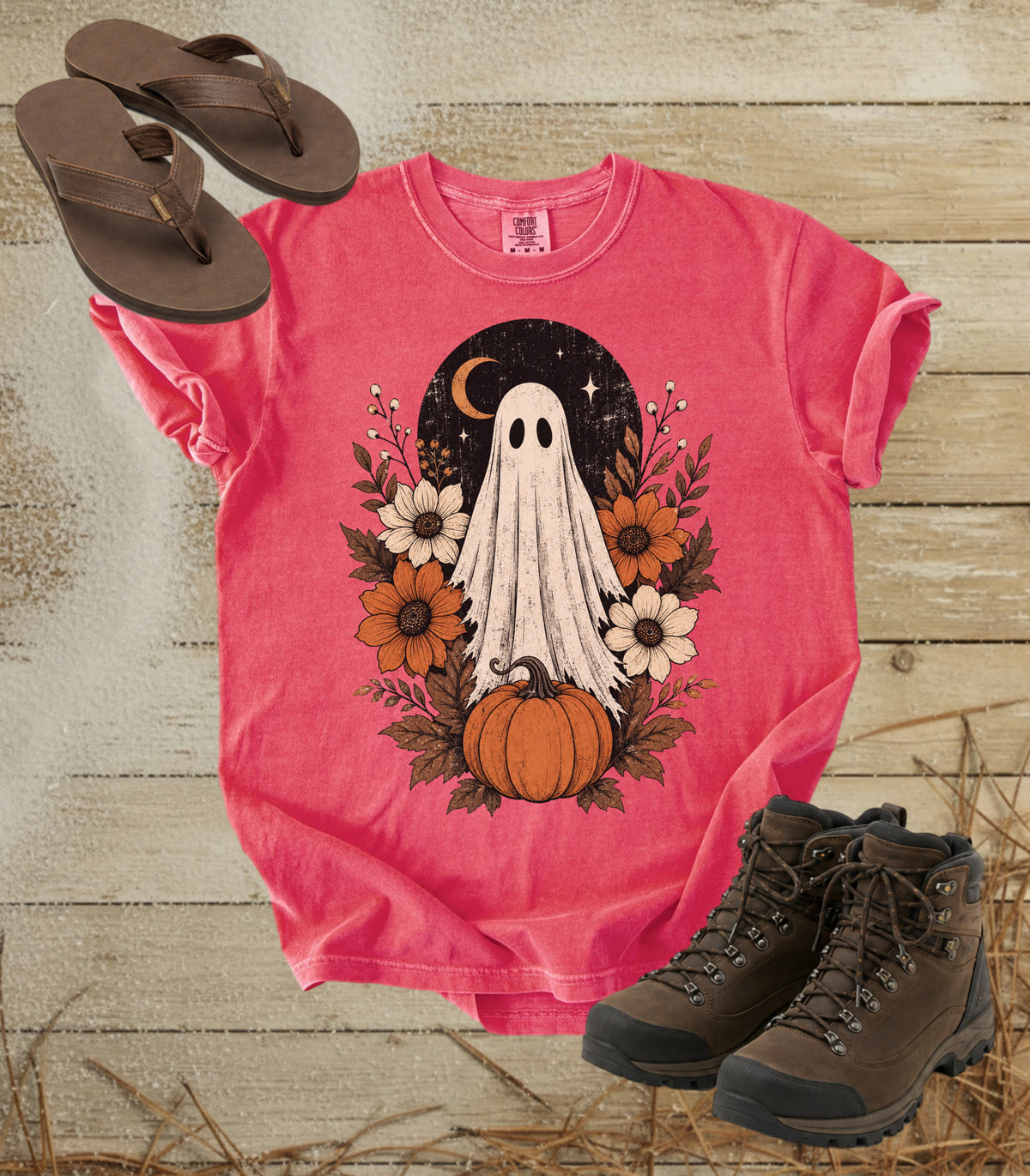 Ghost & Pumpkin Floral Tee
