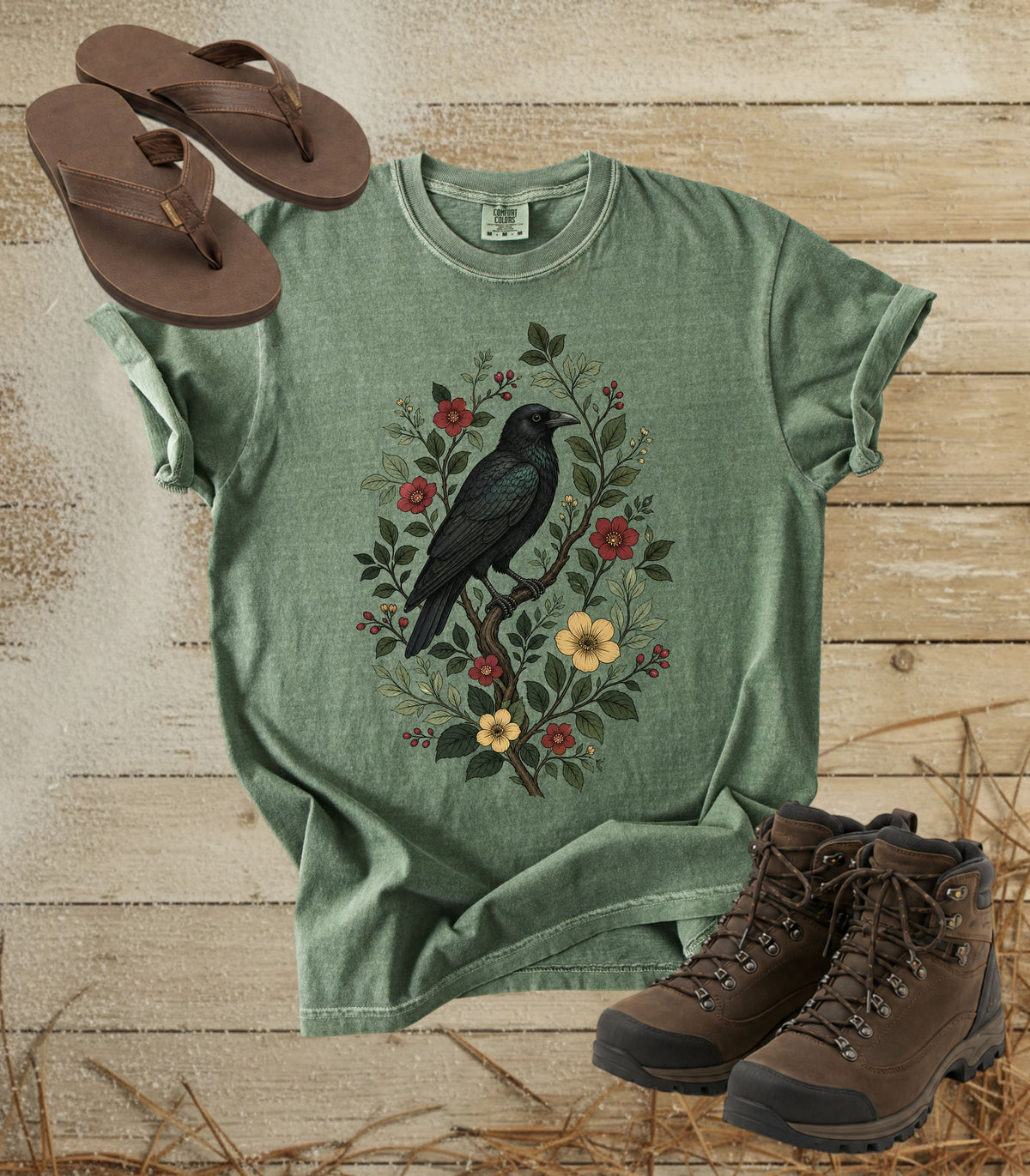 Raven on a Branch Tee