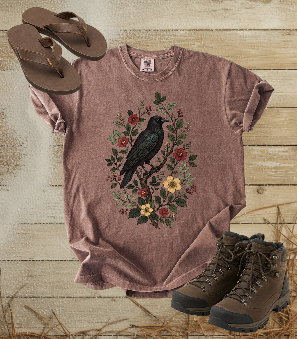 Raven on a Branch Tee