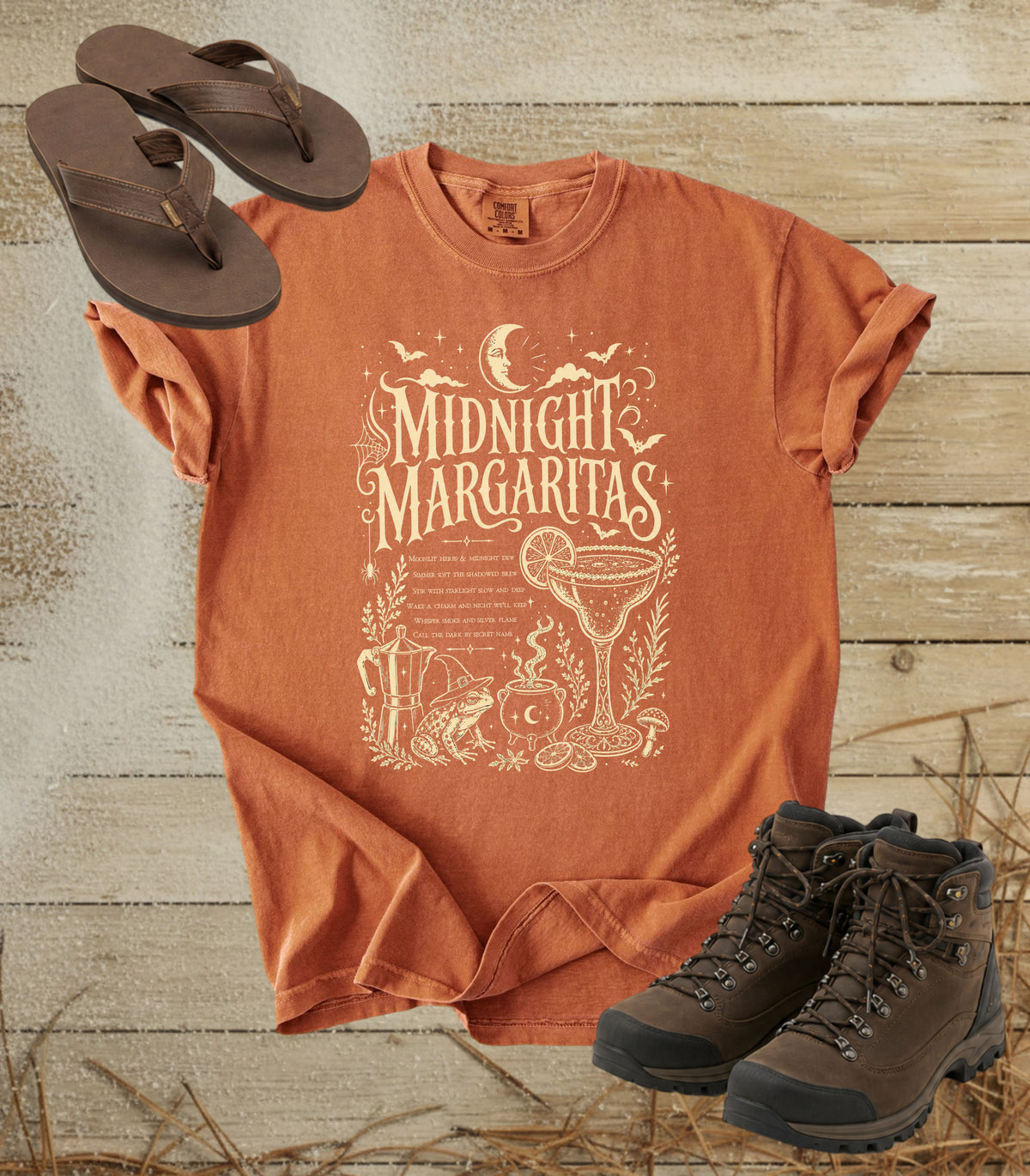 Midnight Margaritas Witches Potion Halloween Tee