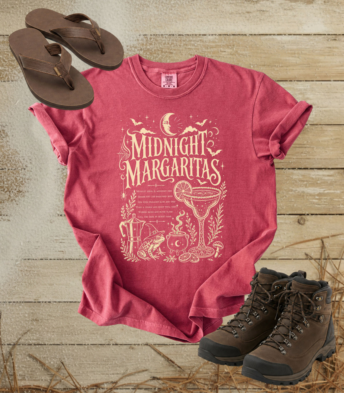Midnight Margaritas Witches Potion Halloween Tee