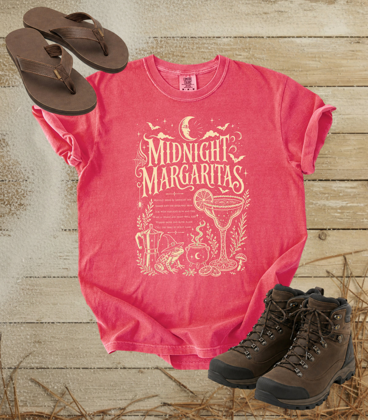 Midnight Margaritas Witches Potion Halloween Tee