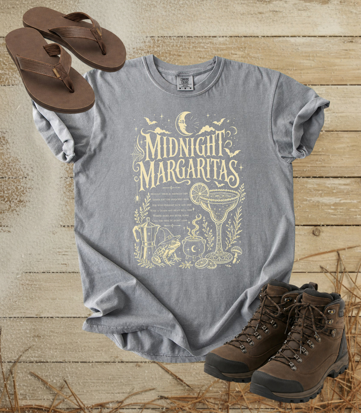 Midnight Margaritas Witches Potion Halloween Tee