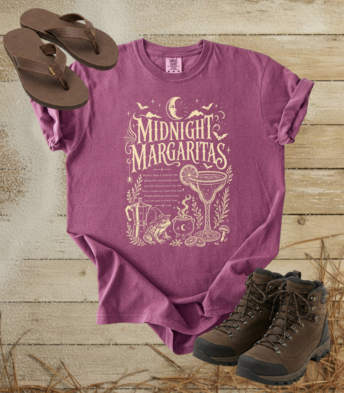 Midnight Margaritas Witches Potion Halloween Tee