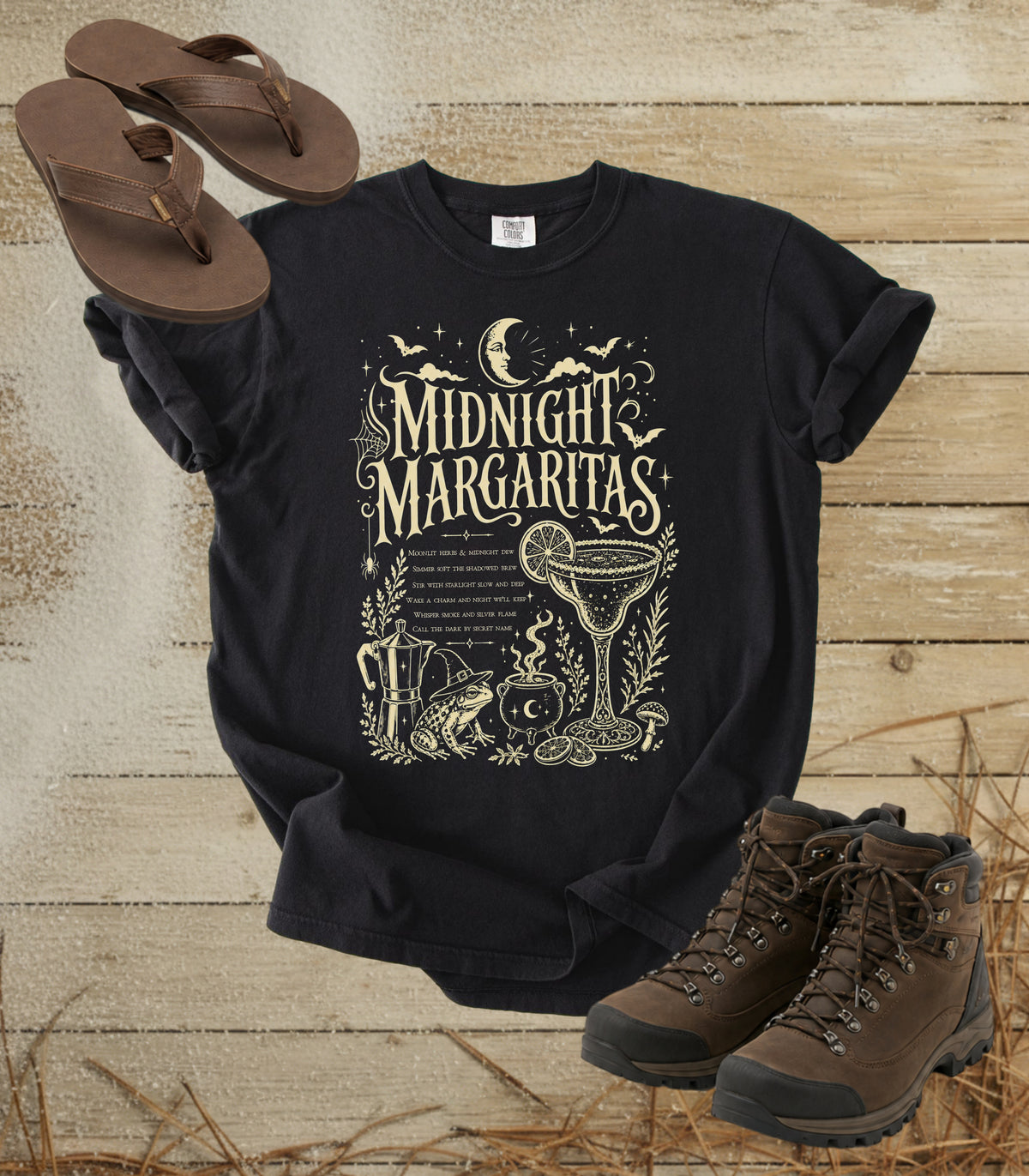 Midnight Margaritas Witches Potion Halloween Tee