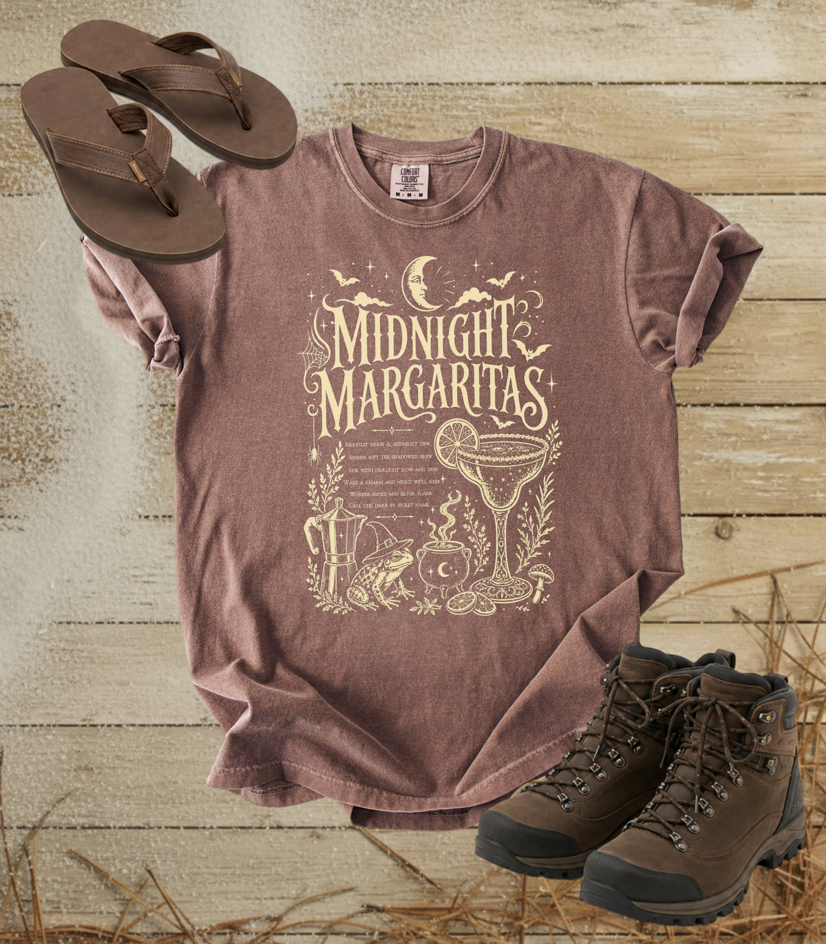 Midnight Margaritas Witches Potion Halloween Tee