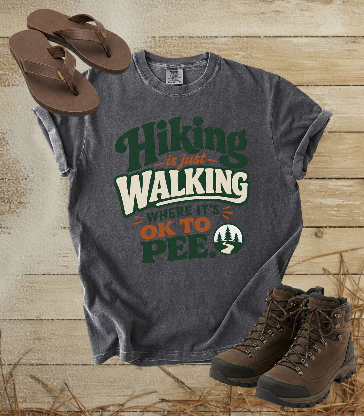 Hiking Is Just Walking Where It's OK to Pee Tee