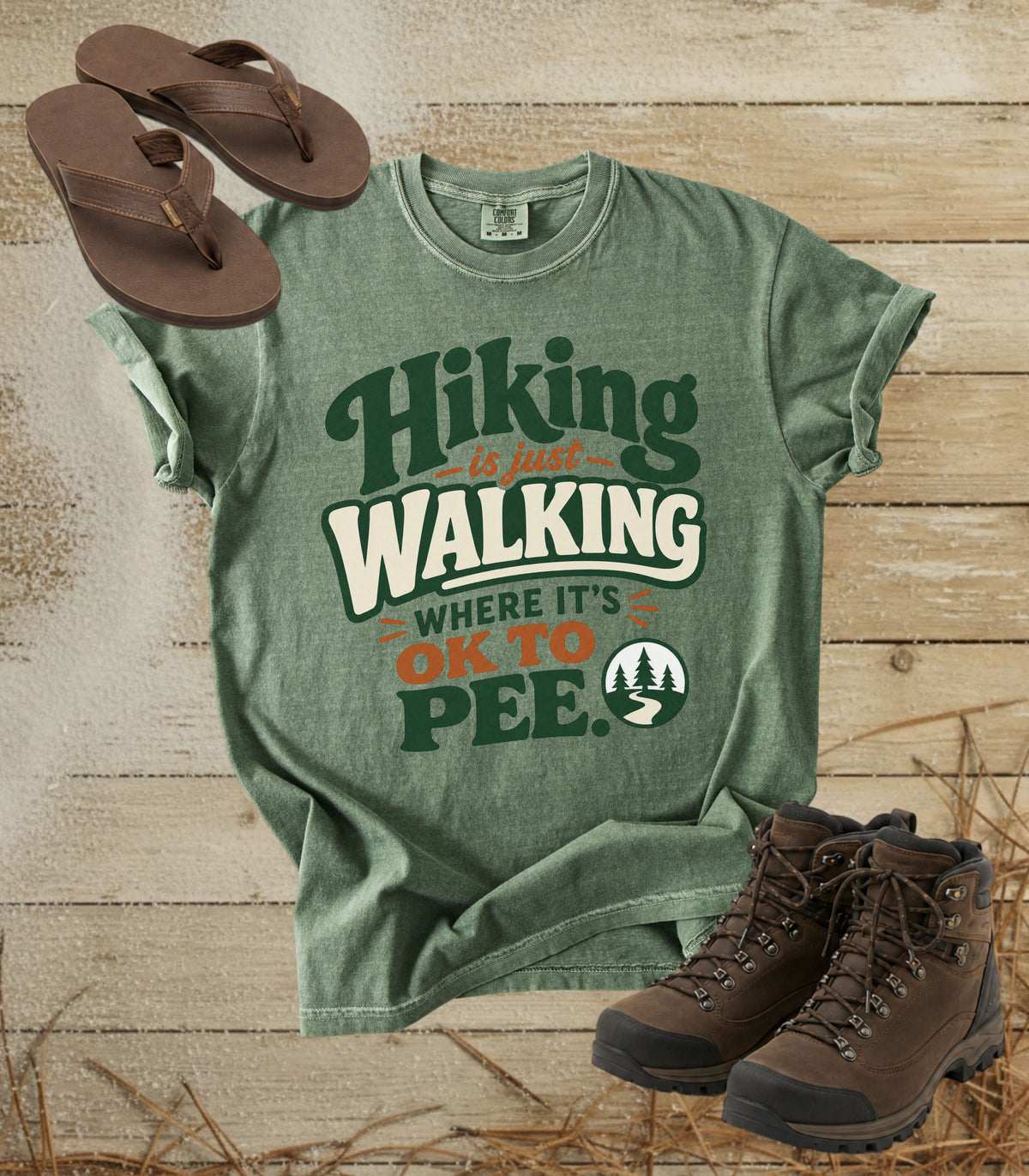 Hiking Is Just Walking Where It's OK to Pee Tee