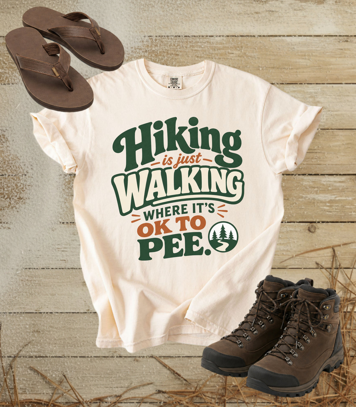 Hiking Is Just Walking Where It's OK to Pee Tee