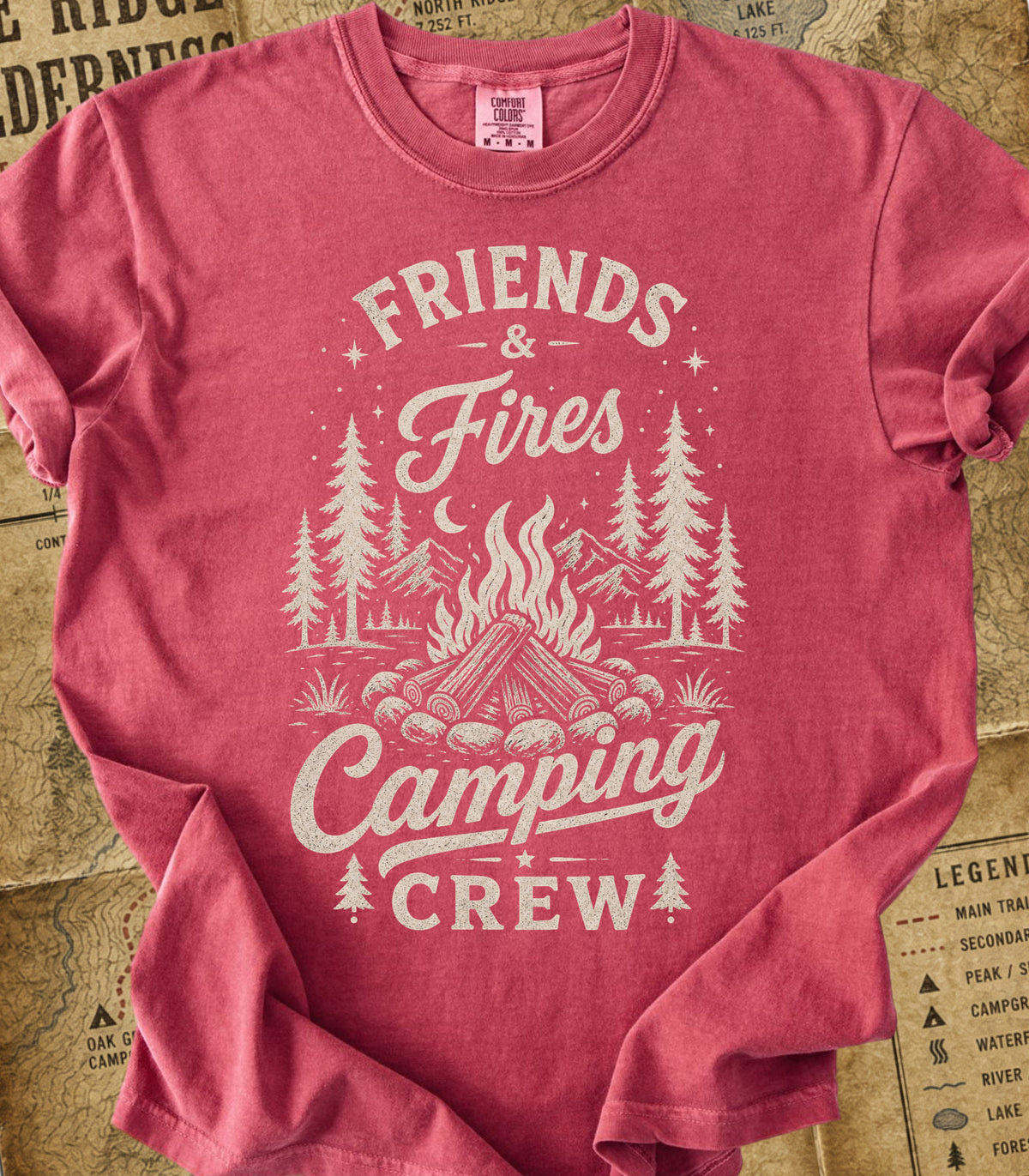 Camping Crew Friends & Fires Tee
