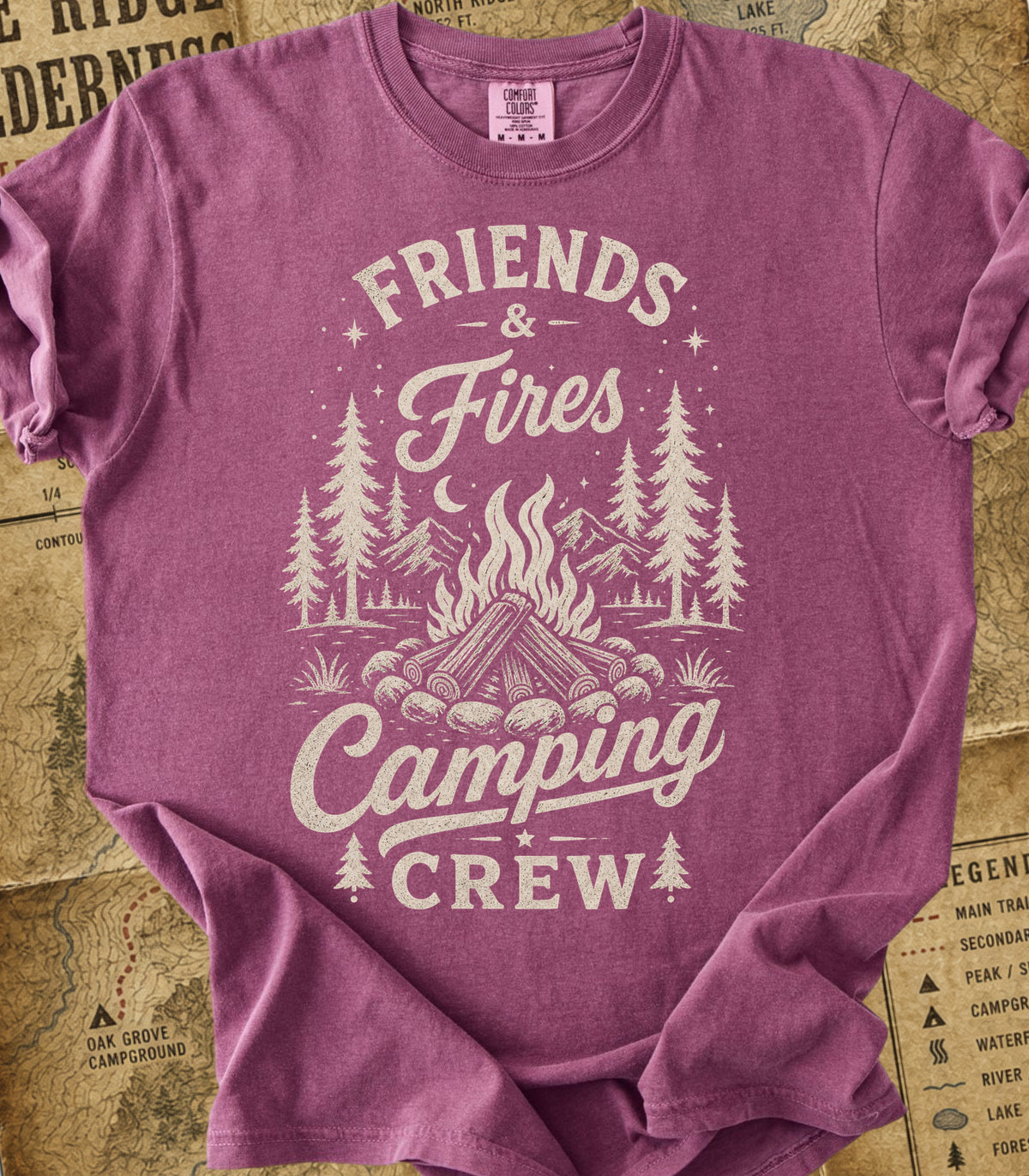 Camping Crew Friends & Fires Tee