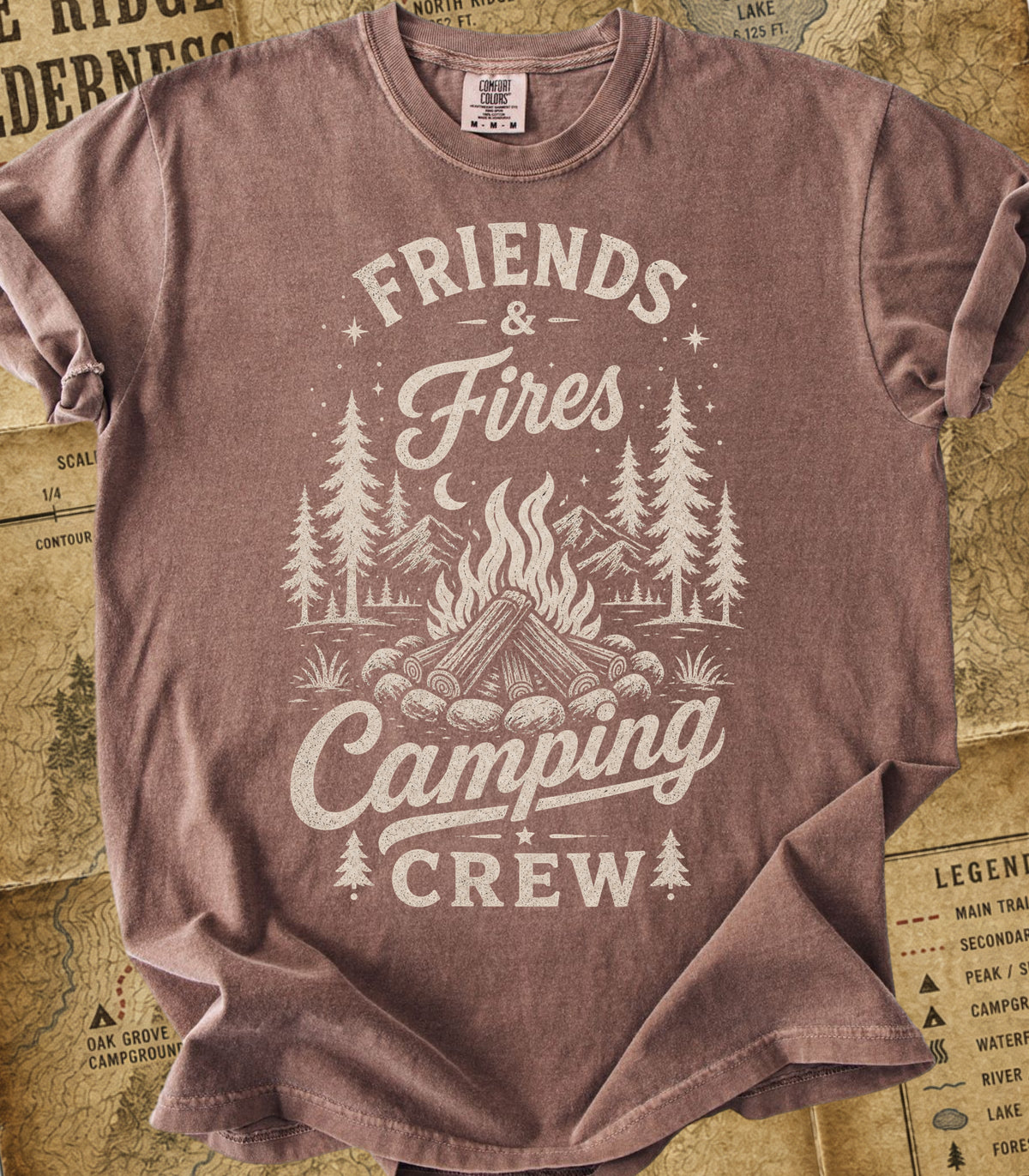 Camping Crew Friends & Fires Tee