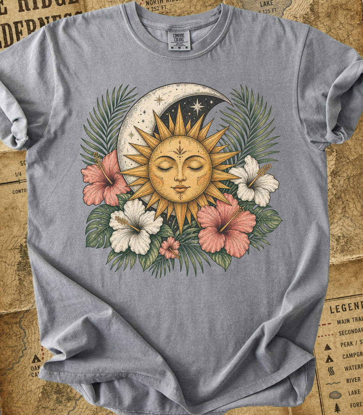 Boho Sun & Celestial Moon Tee