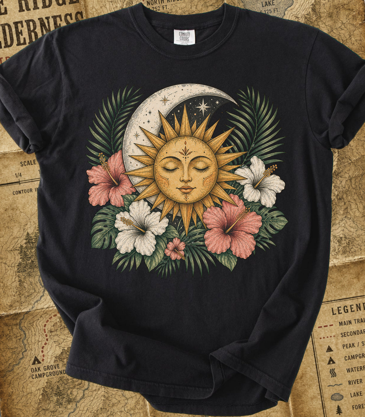 Boho Sun & Celestial Moon Tee
