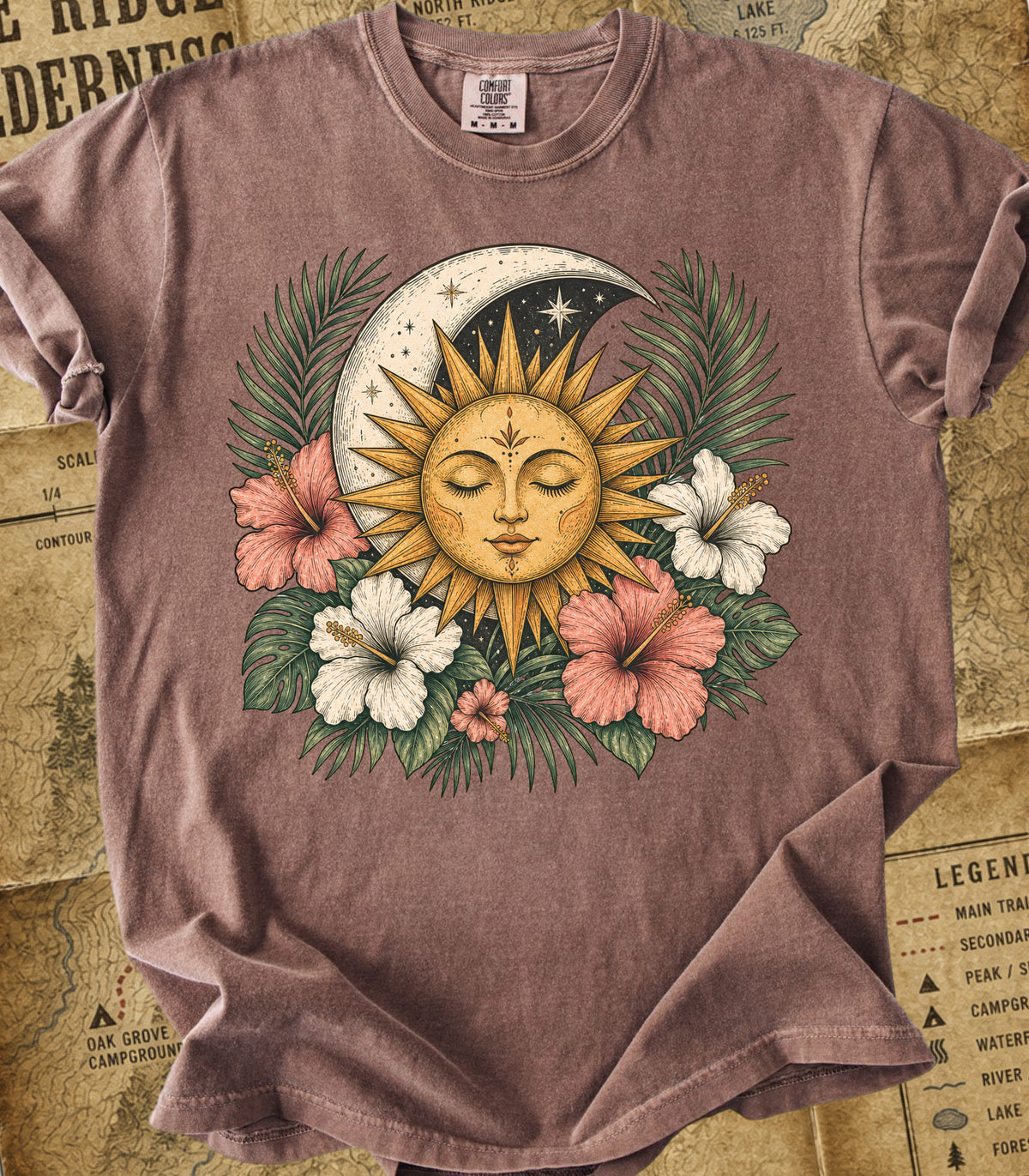 Boho Sun & Celestial Moon Tee