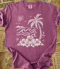Palm and Waves Tee