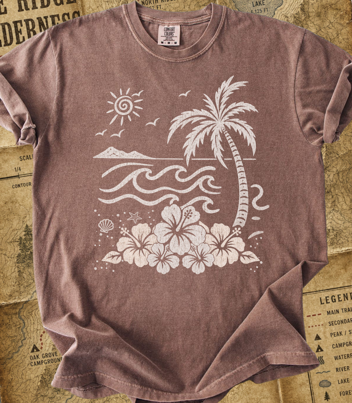 Palm and Waves Tee