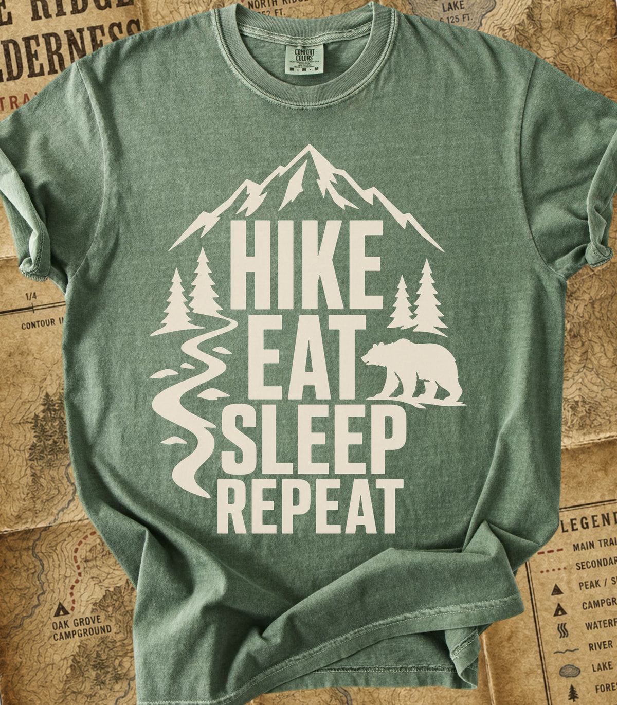 Hike Eat Sleep Repeat Tee