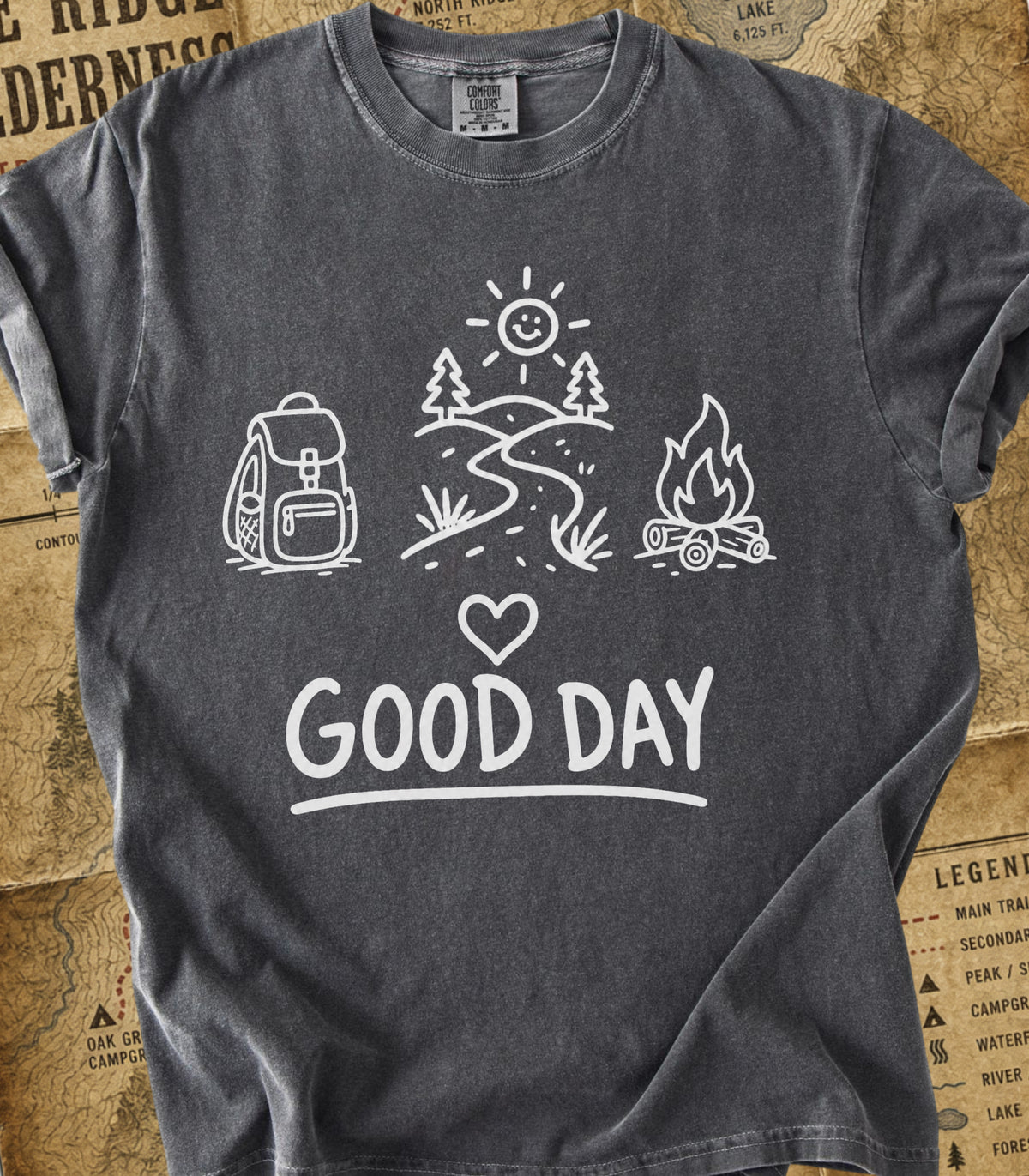 A Good Day Camping and Hiking Tee