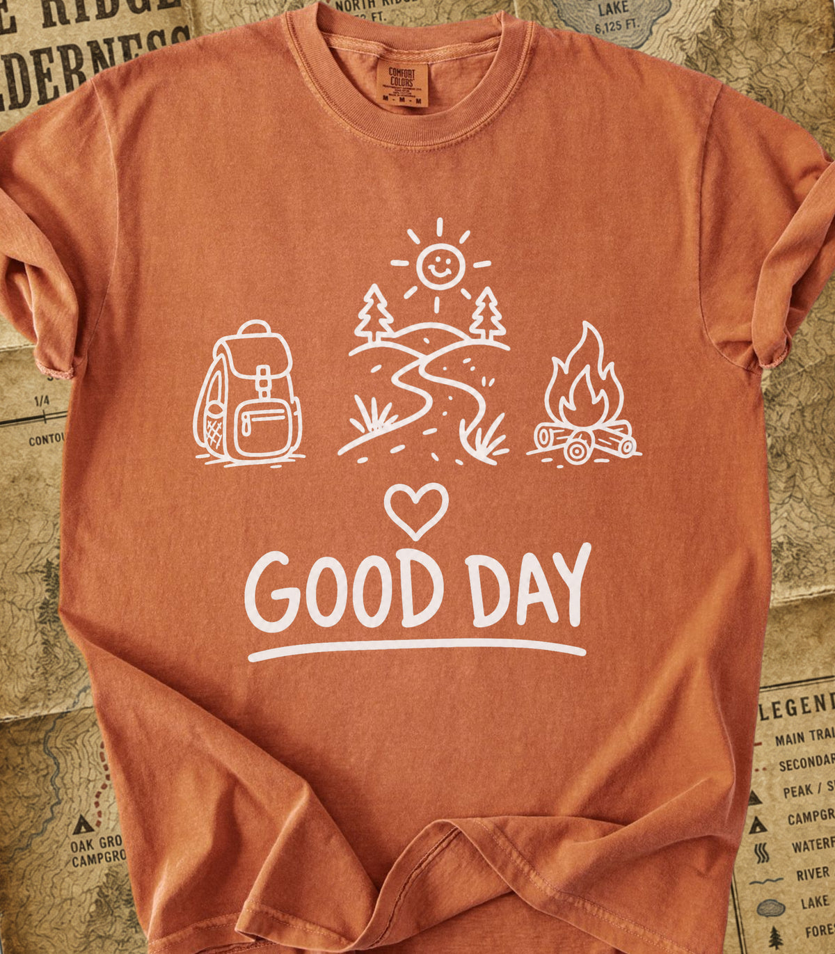 A Good Day Camping and Hiking Tee