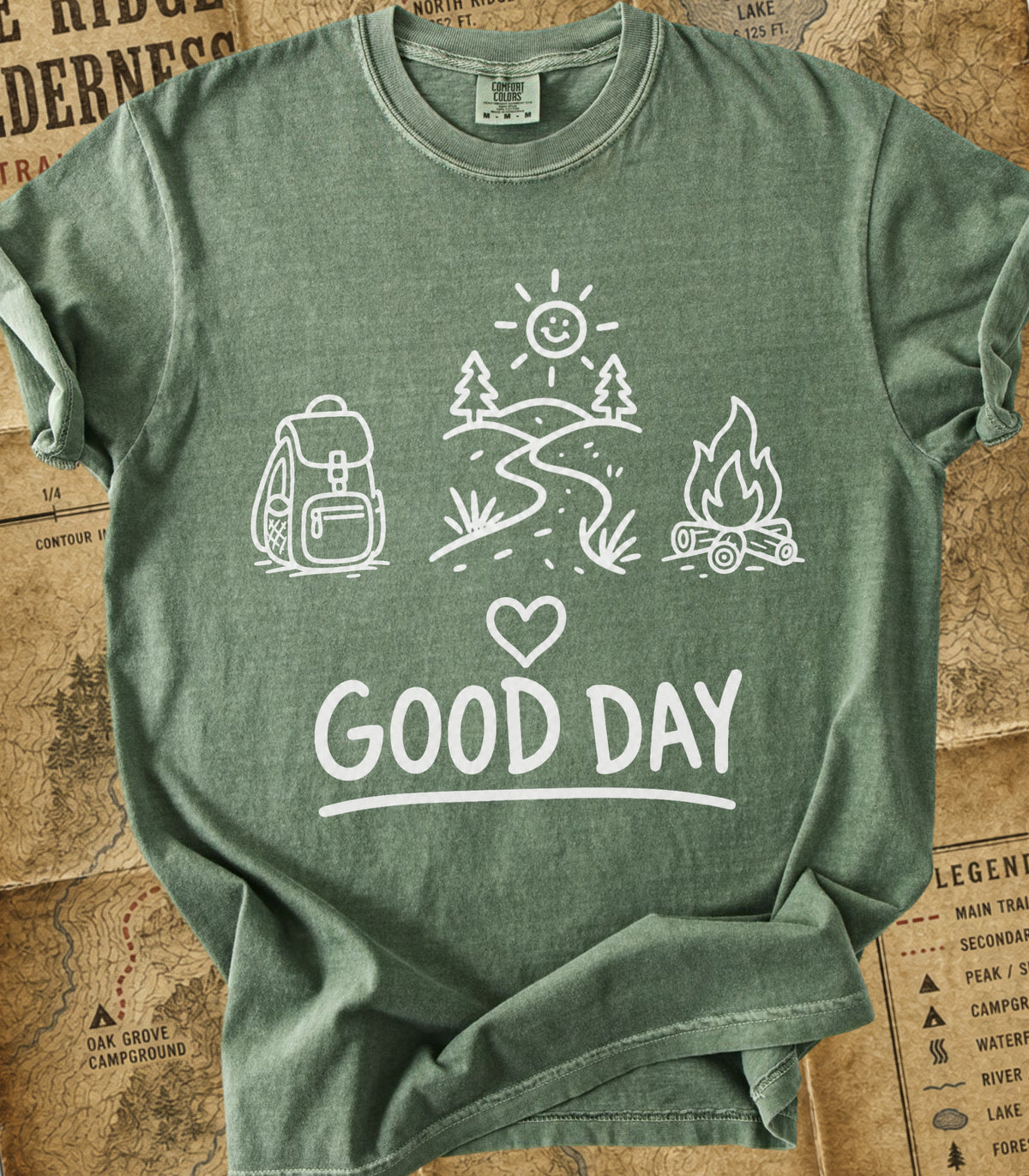 A Good Day Camping and Hiking Tee