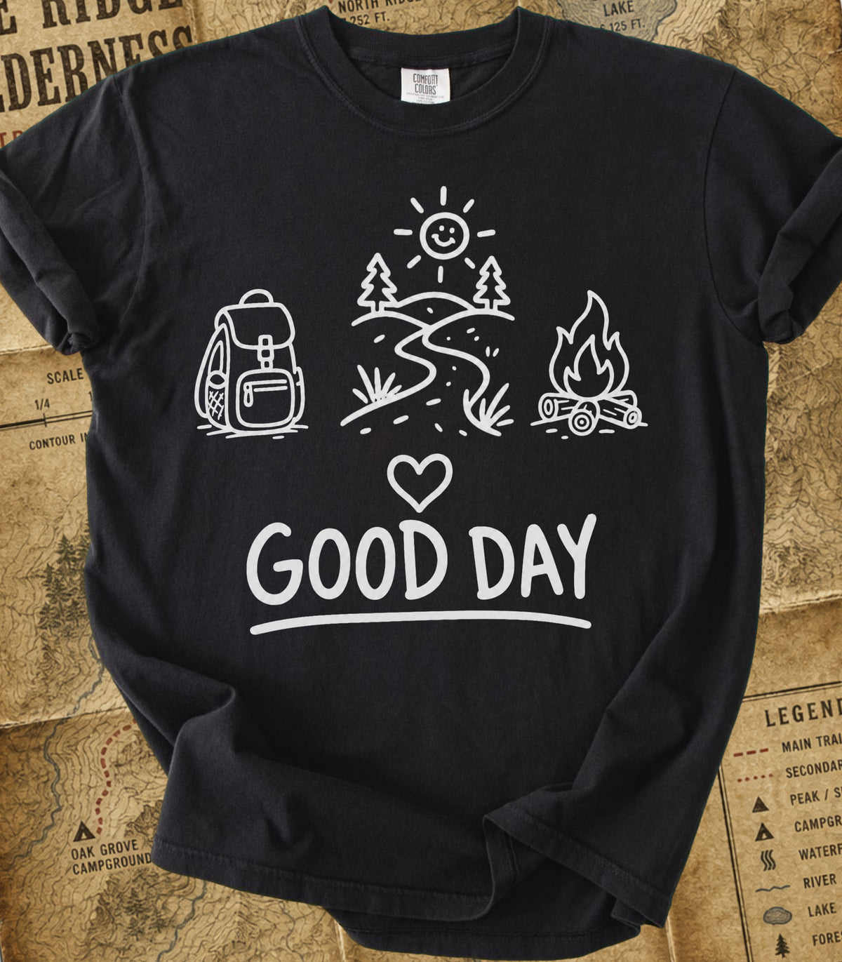 A Good Day Camping and Hiking Tee