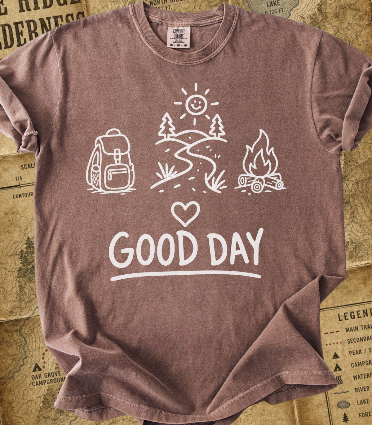 A Good Day Camping and Hiking Tee