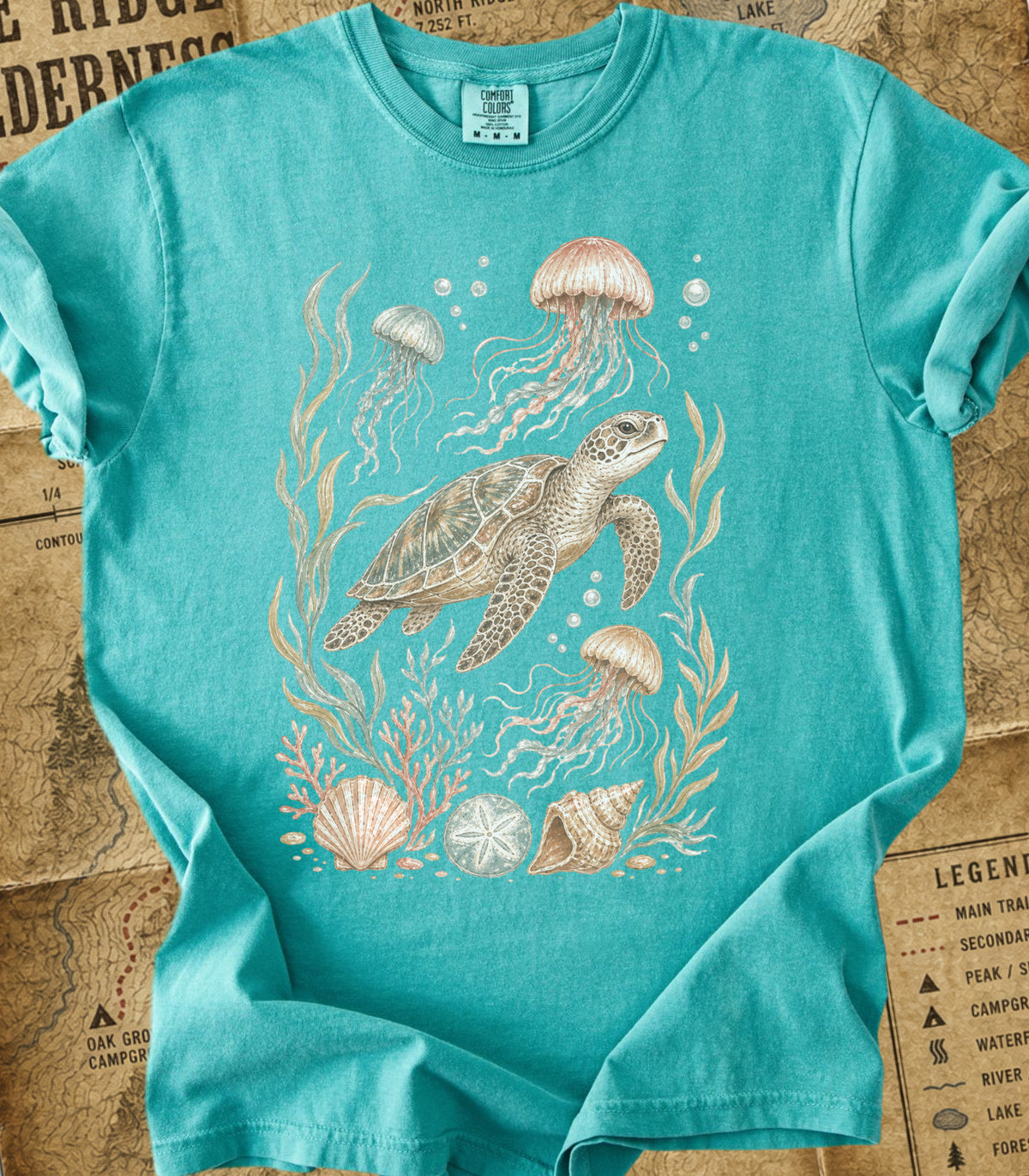 Sea Turtle & Jellyfish Tee