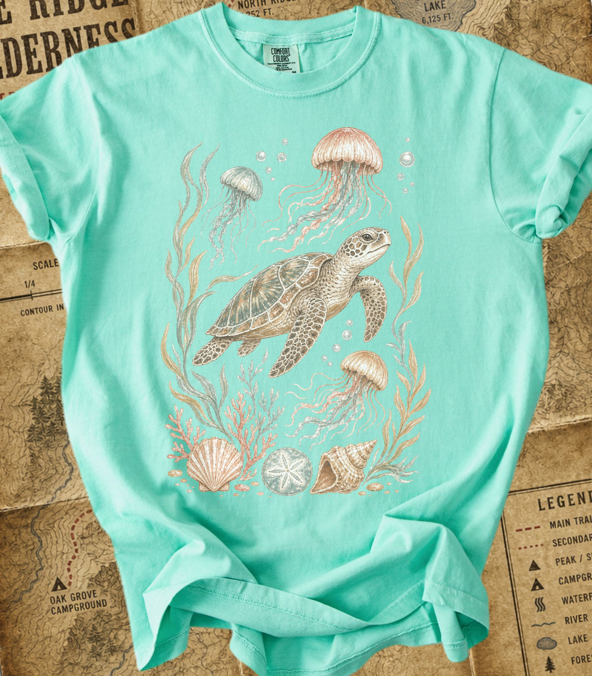Sea Turtle & Jellyfish Tee