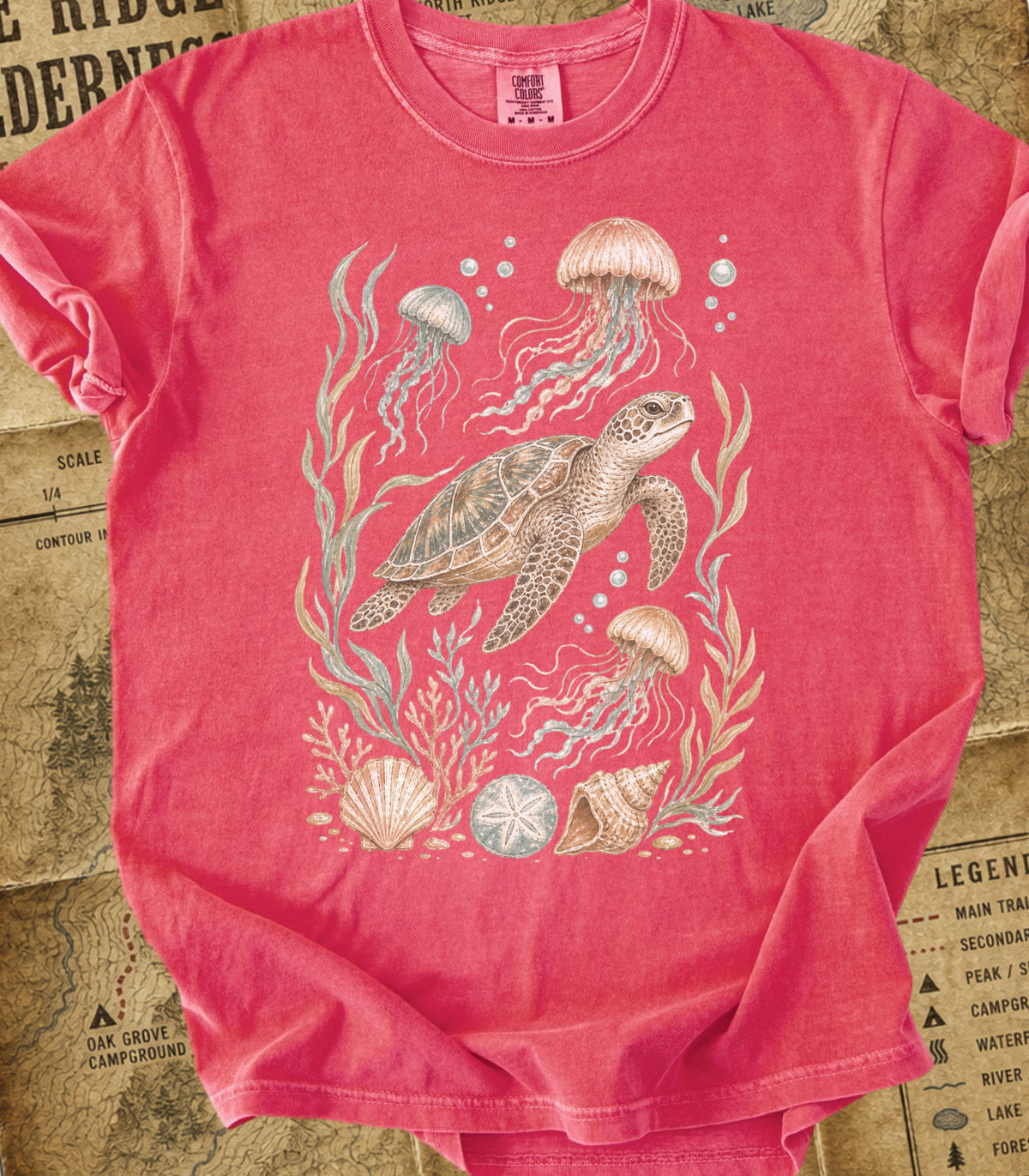 Sea Turtle & Jellyfish Tee