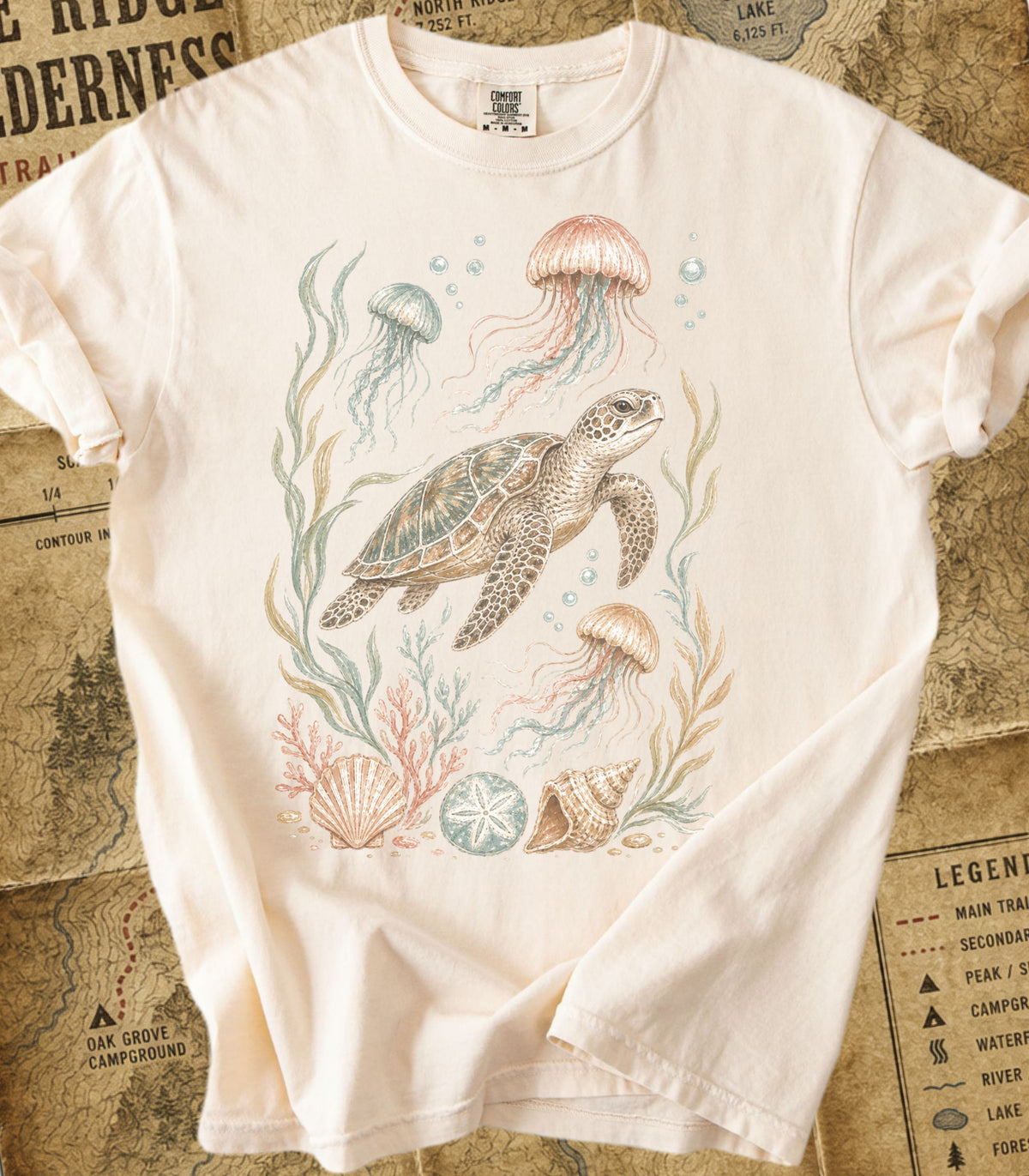 Sea Turtle & Jellyfish Tee