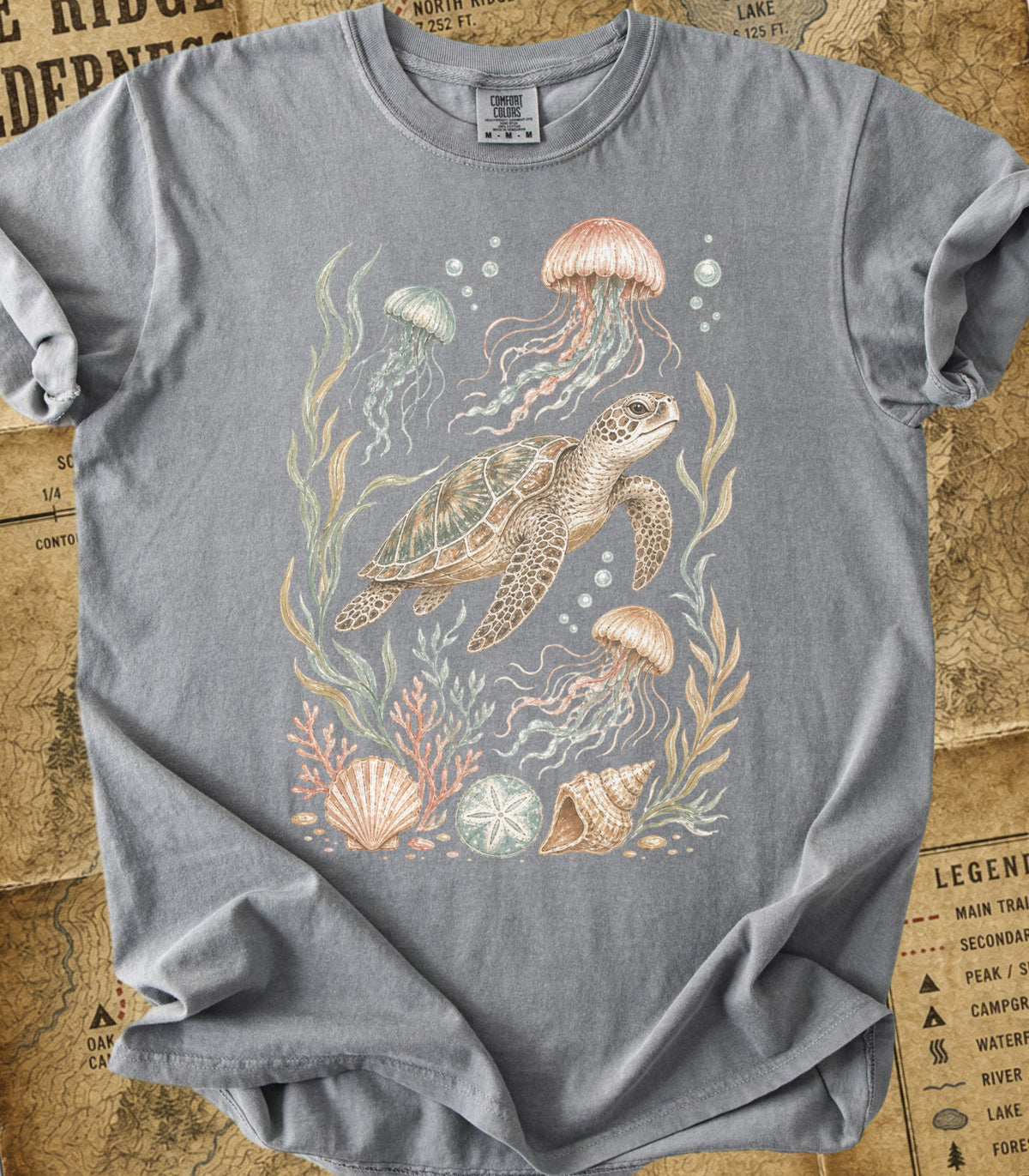 Sea Turtle & Jellyfish Tee