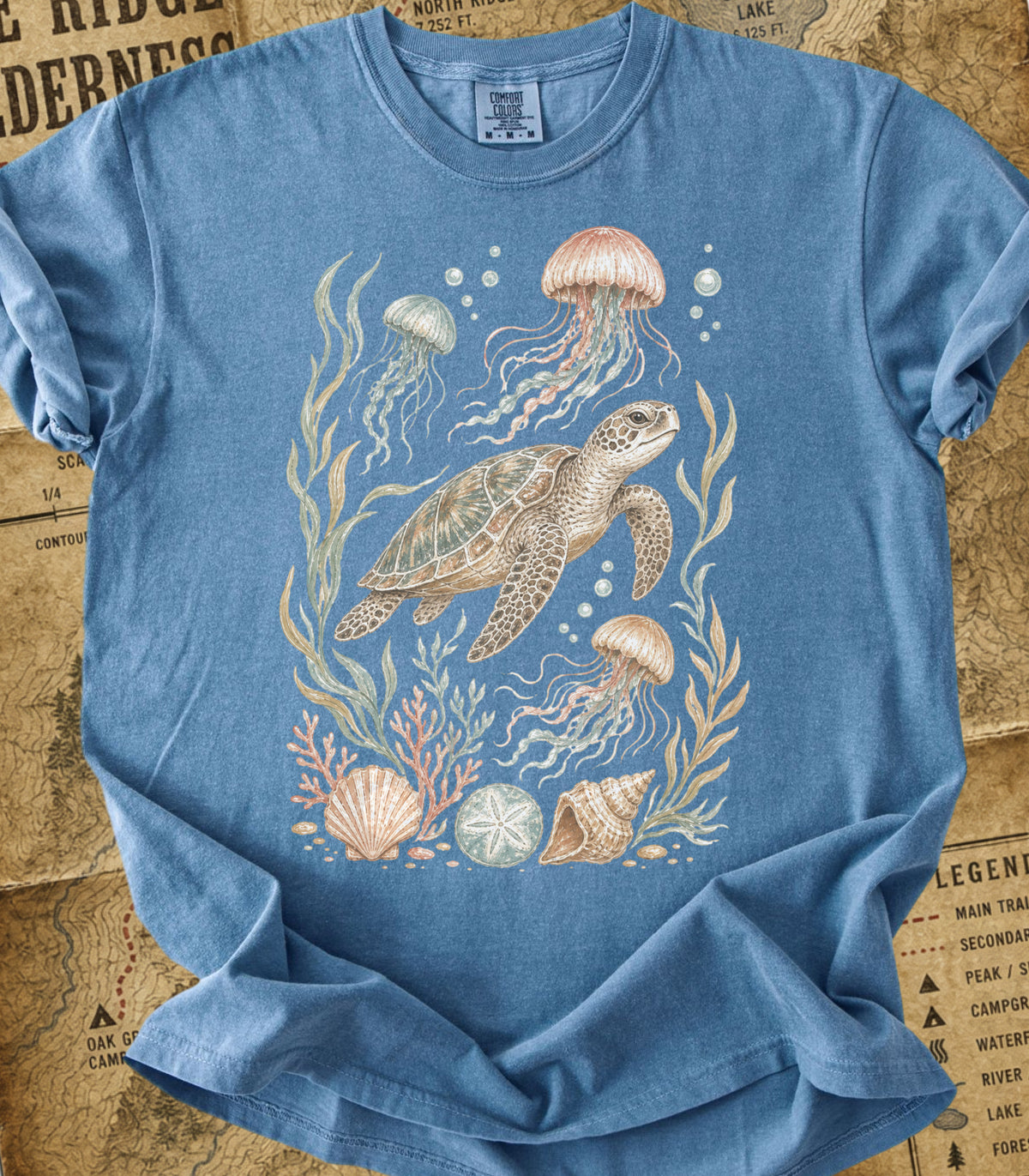 Sea Turtle & Jellyfish Tee