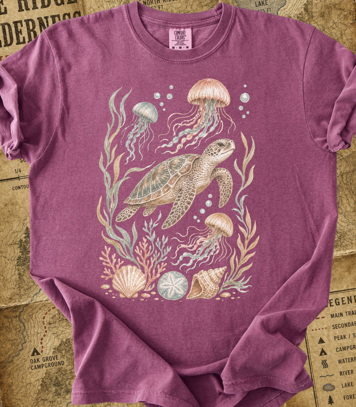 Sea Turtle & Jellyfish Tee