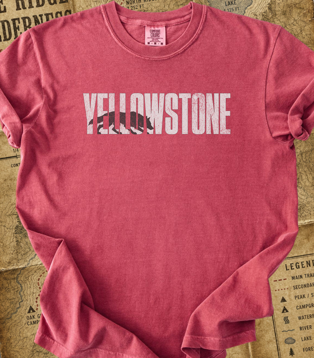 Yellowstone Rustic Wolf Silhouette Tee