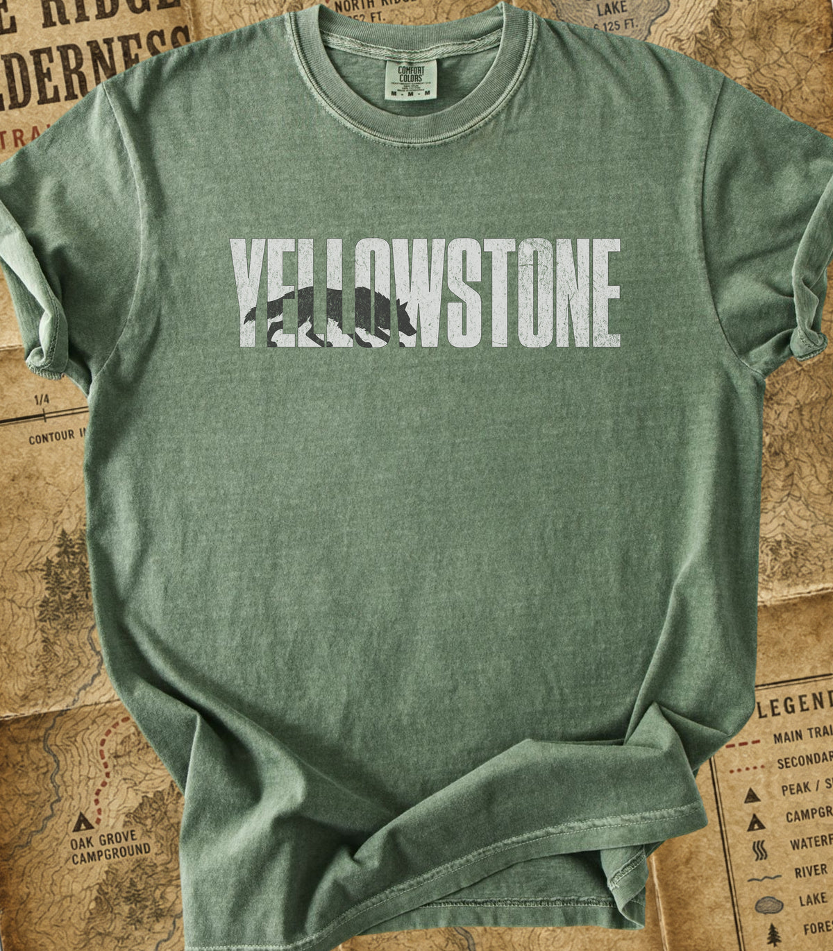Yellowstone Rustic Wolf Silhouette Tee
