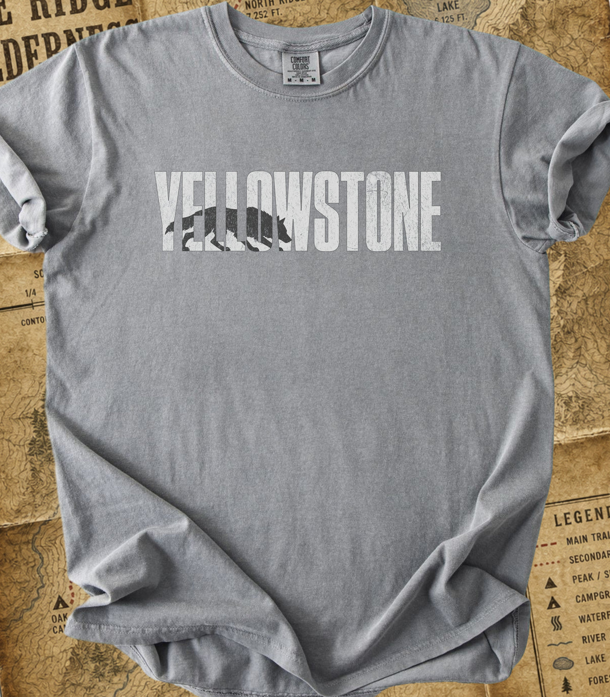 Yellowstone Rustic Wolf Silhouette Tee