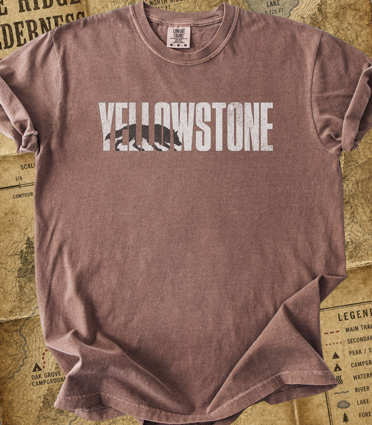 Yellowstone Rustic Wolf Silhouette Tee