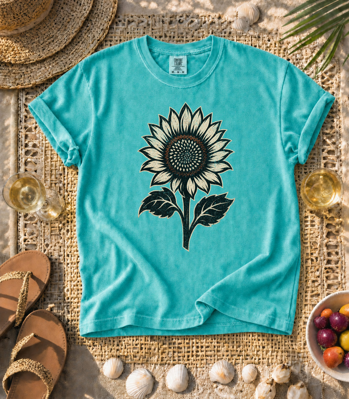 Sunflower Stalk Vintage Tee