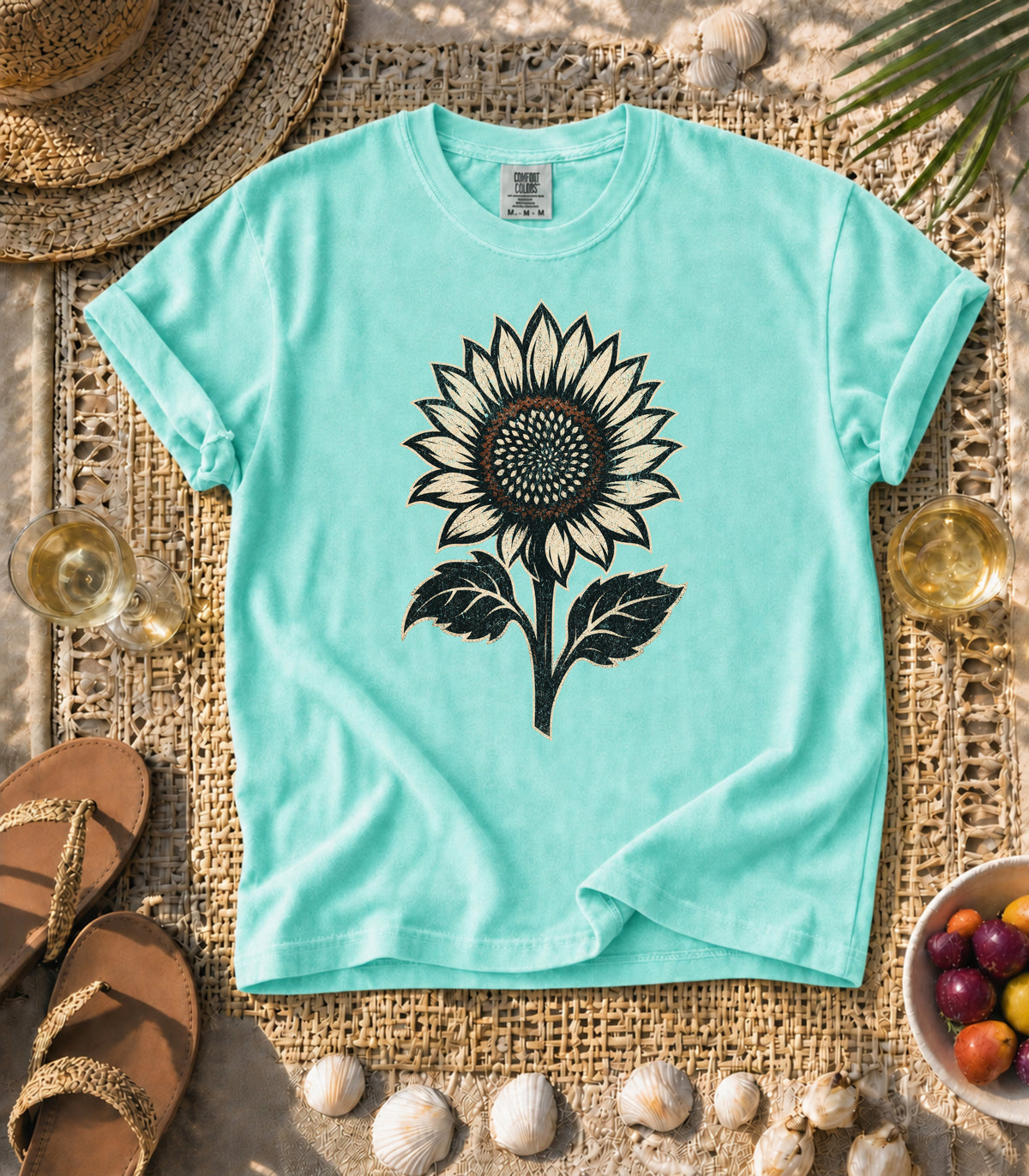 Sunflower Stalk Vintage Tee