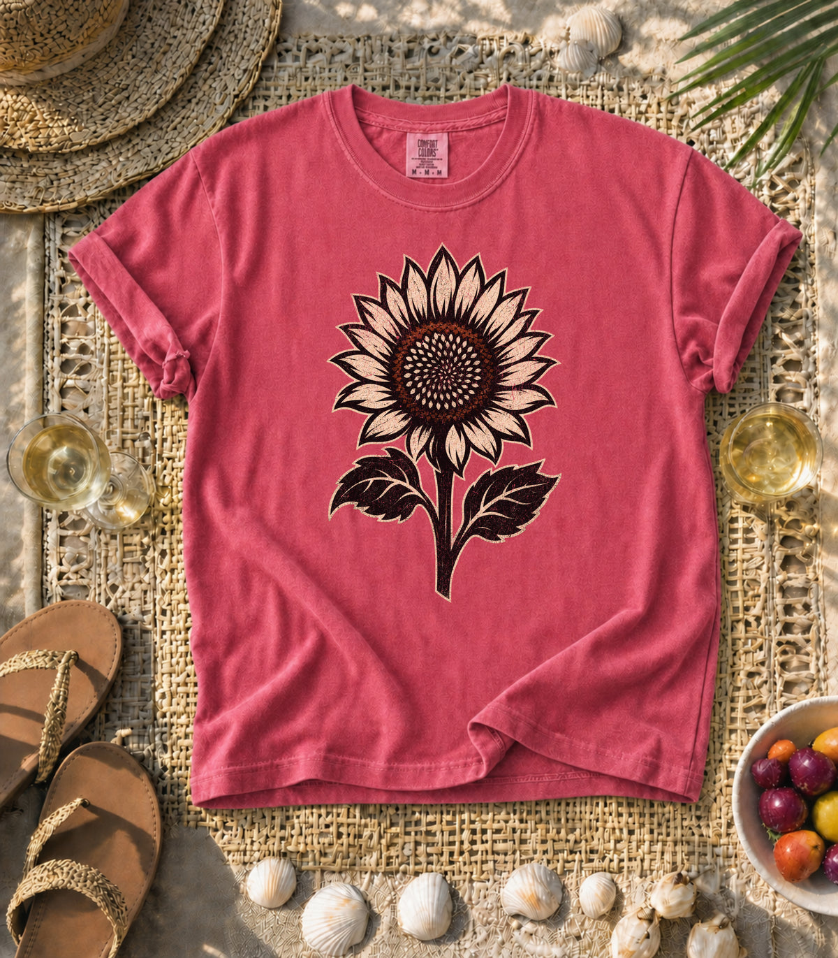 Sunflower Stalk Vintage Tee