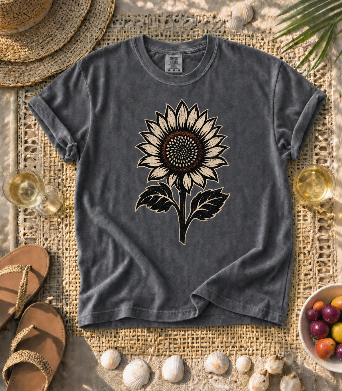Sunflower Stalk Vintage Tee
