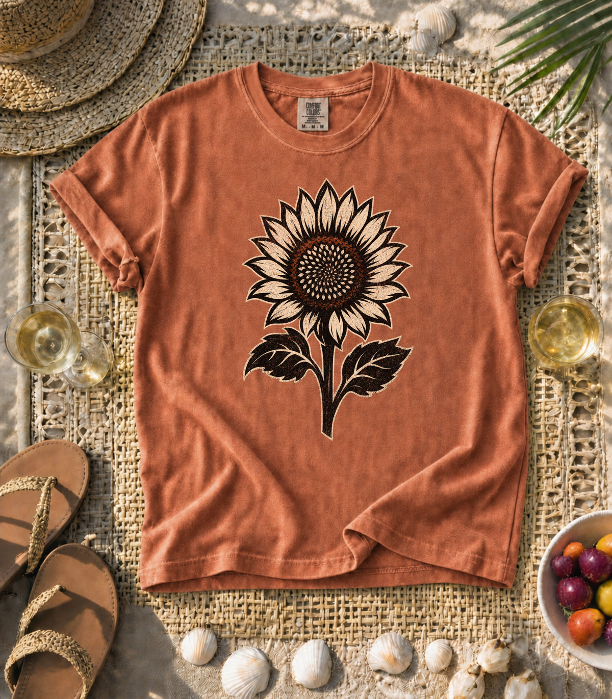 Sunflower Stalk Vintage Tee