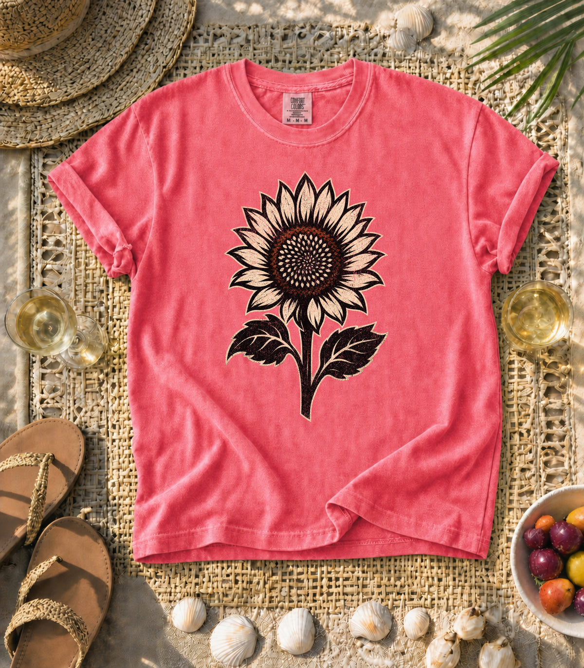 Sunflower Stalk Vintage Tee