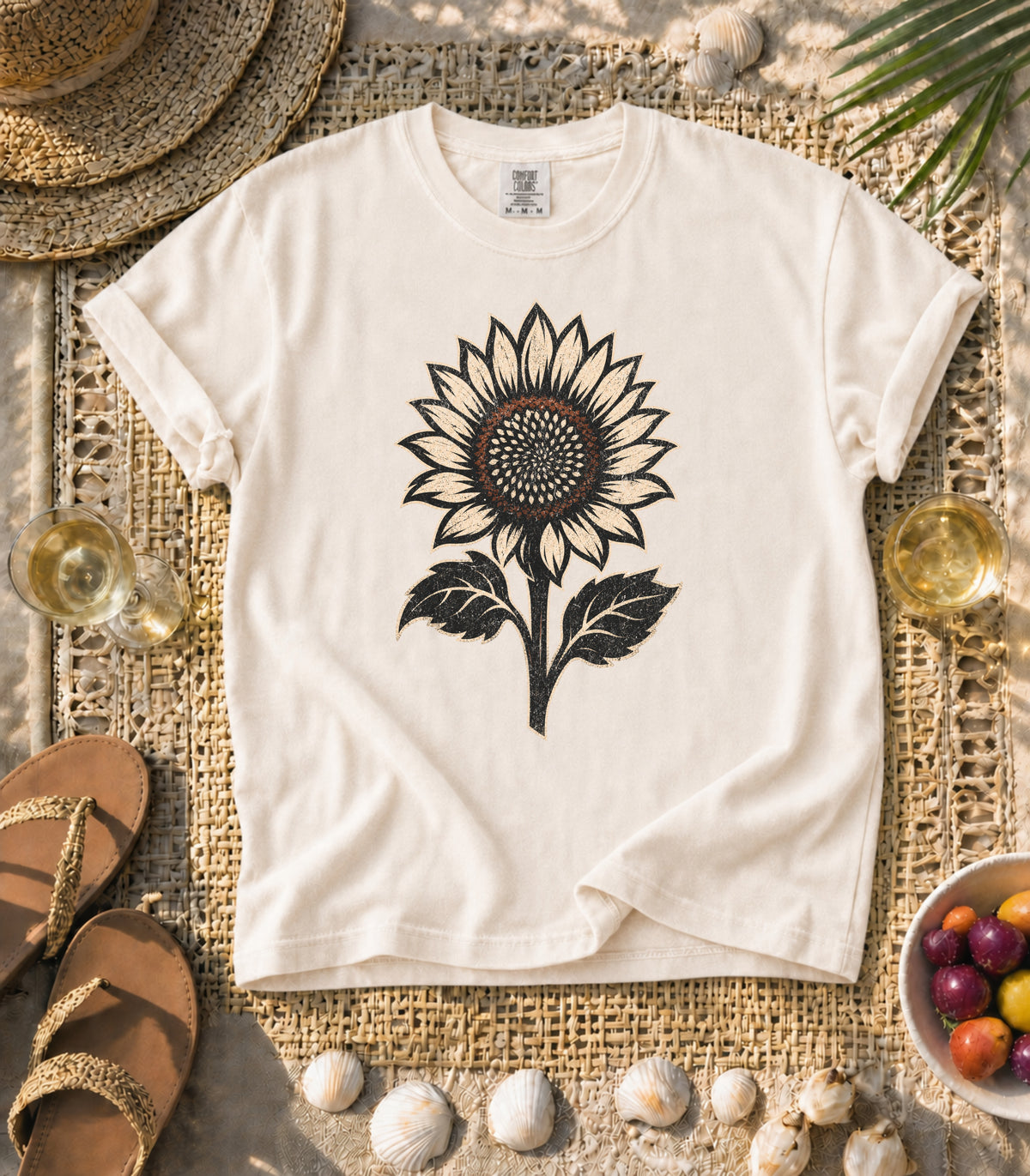 Sunflower Stalk Vintage Tee