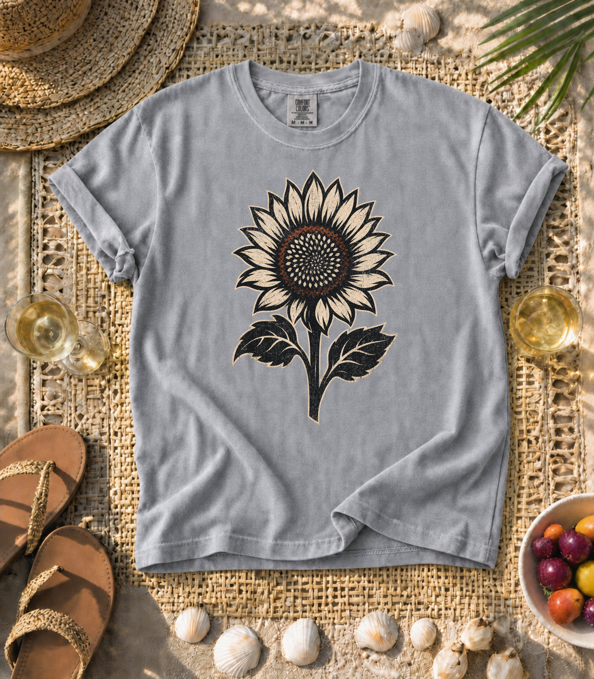 Sunflower Stalk Vintage Tee